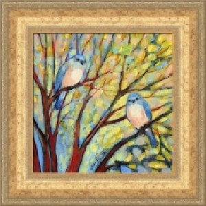 Two Bluebirds (Framed)